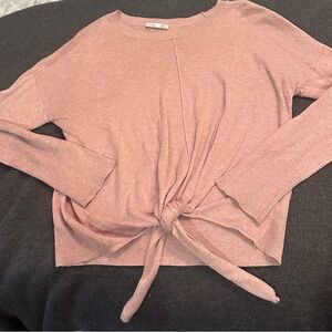 Women's Pink Tie-Front Top